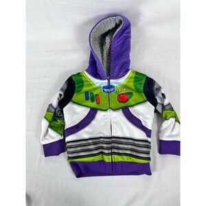 Disney Toy Story Buzz Lightyear Costume Hoodie Sherpa Lined Toddler 2T